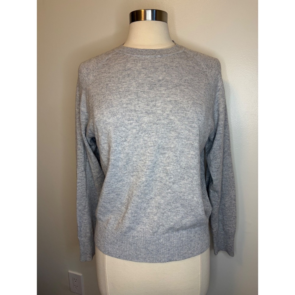 Reiss Audrey Light Grey Wool Cashmere Blend Crew Neck Sweater S Luxury Chic Soft